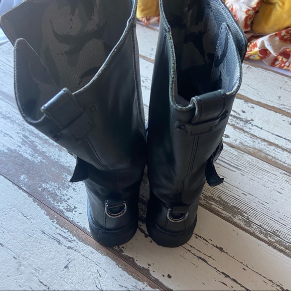 SOLD Doc Martens Kathleena Cap Toe Combat Moto Boots - Picture 6 of 10